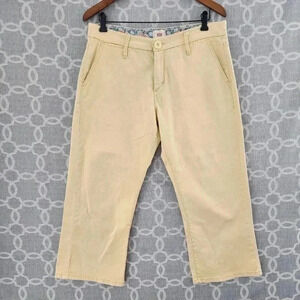 Vintage Y2k Levi's Tab Twills Yellow Stretched Women's Jean Capris 10